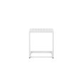 thumbnail image 5 of Benjara Industrial Aluminum Outdoor Side Table with Plank Style Top, White, 5 of 5