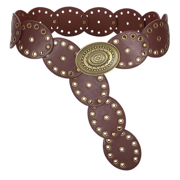 WHIPPY Women's Western Belt Cowgirl Wide Leather Belts for Dresses