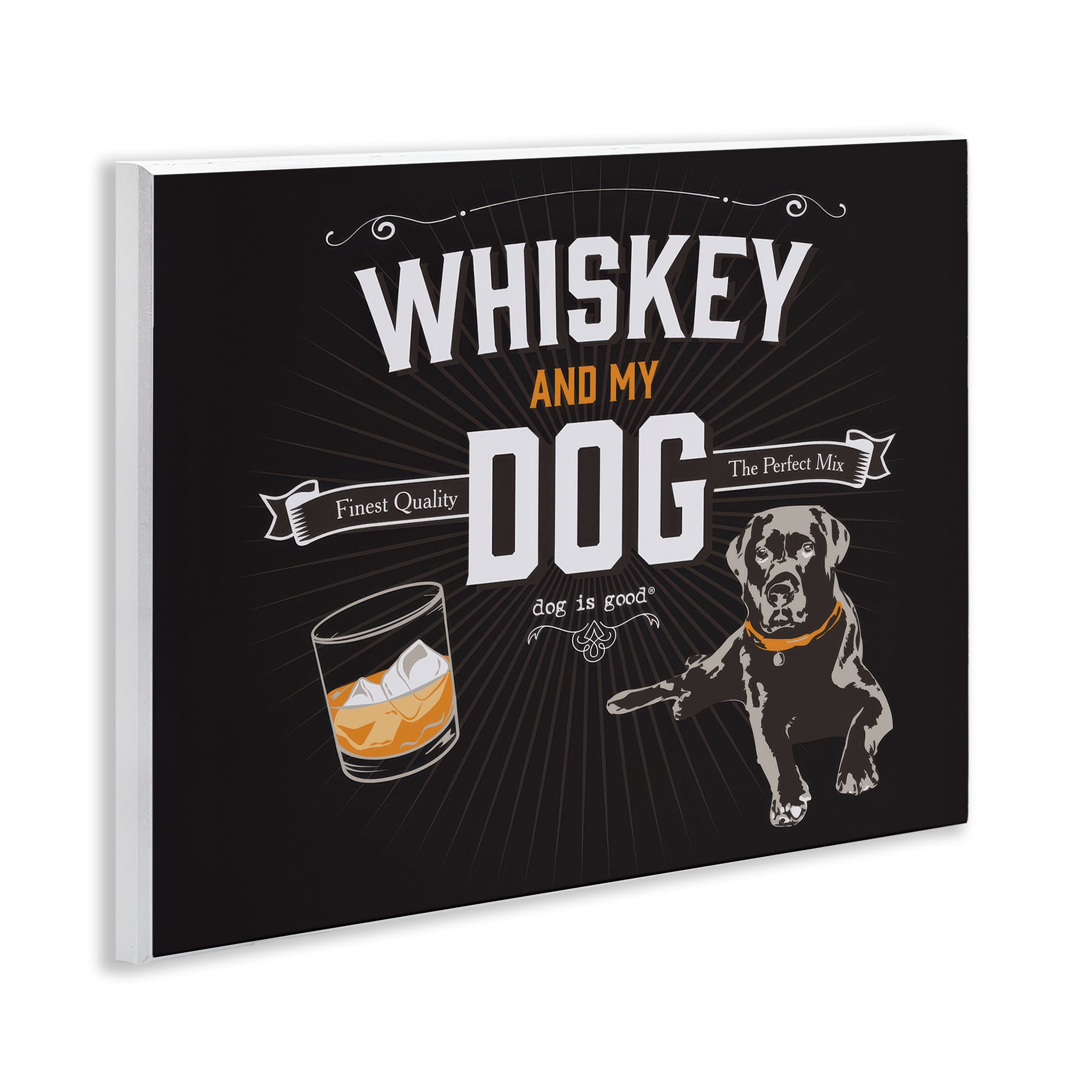 Stupell Industries Whiskey & My Dog Animals Painting Unframed Art Print Wall Art, 14 x 11