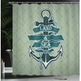 thumbnail image 4 of Ambesonne Anchor Shower Curtain, Diamond Pattern Nautical, 69"Wx84"L, Teal Pale Green, 4 of 5