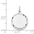 thumbnail image 2 of 14k White Gold Etched Edge .027 Gauge Engraveable Round 16mm Disc Charm XWM617/27, 2 of 2