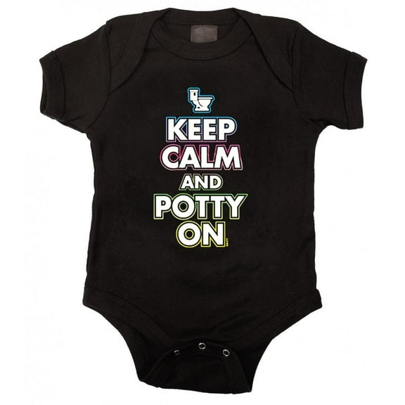 Keep Calm Potty On Funny Baby Bodysuit
