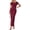 Burgundy, variant on PRETTYGARDEN Women Summer Dress , Short Sleeve Ruched Bodycon Maxi Dresses, Elegant Cocktail Wedding Guest Party Outfit