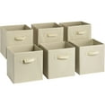 thumbnail image 1 of Sorbus Panier Cube de Rangement Pliable (6 Pa), Beige, 1 of 11