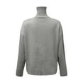thumbnail image 5 of Sweaters for Women 2025 Lightweight Long Sleeve Turtleneck Knit Sweater Jumper Top Womens Pullover Sweaters, 5 of 7