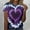Purple, variant on Odbmxy Holiday T-Shirts Womens Plus Size Short Sleeve Valentine's Day Women Tops for Girlfriend Loose Purple Casual Tie-Dye Shirts