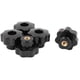 thumbnail image 3 of 20 Piezas M6 Tornillos de Perilla Hembra M6 x 32 mm Hembra Roscada Cabeza de Estrella Perilla de Sujeción Agarre Negro, 3 of 7