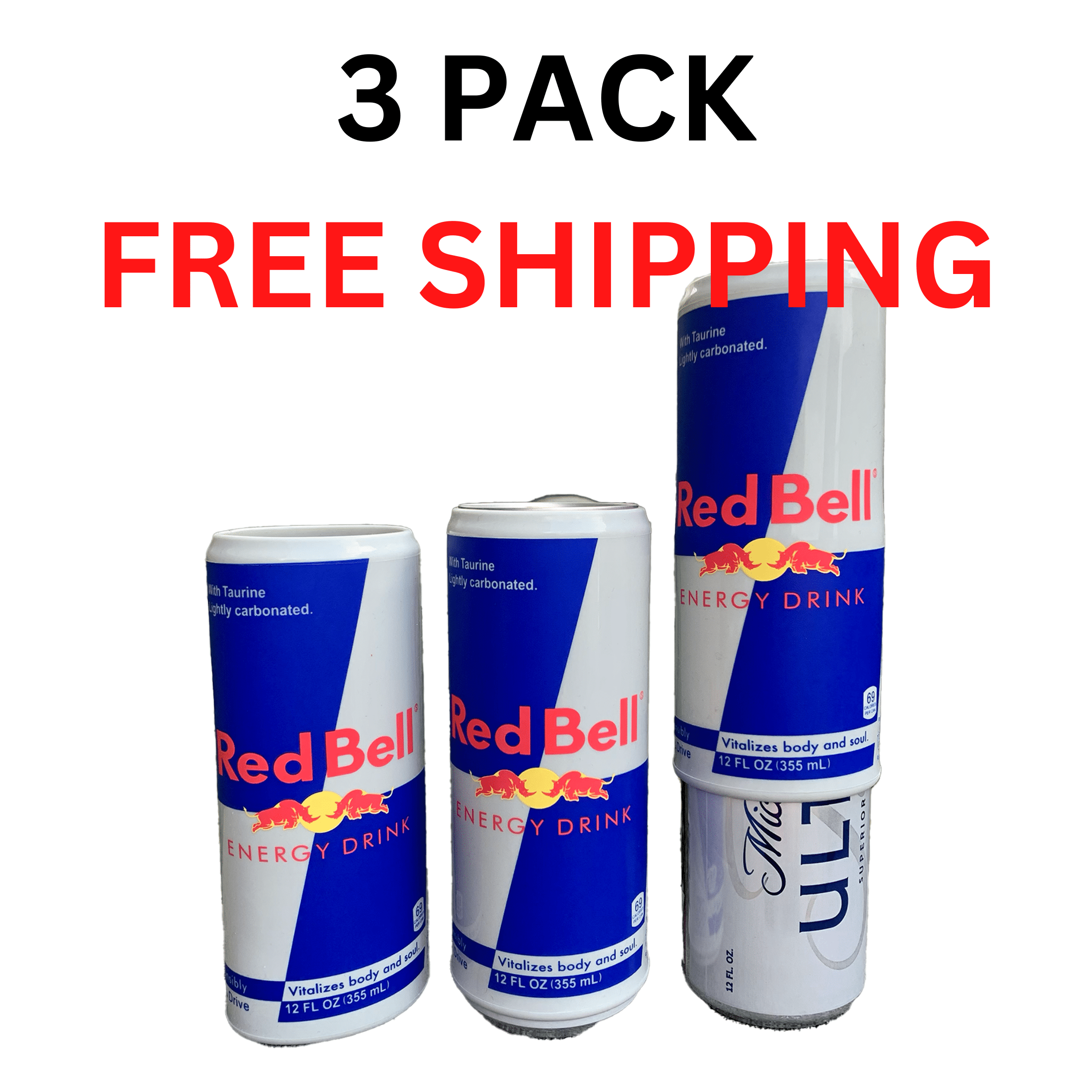 Red Bull Silicone Drink Sleeves 3 Pack 12oz Skinny Can Covers for Beer, Hard Seltzer Walmart.com