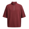 thumbnail image 4 of Guluxicc Men's Corduroy Shirts Quarter Zip Short Sleeve Shirts for Everyday Wear Summer Casual Outfits, 4 of 4