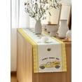 thumbnail image 5 of Table Runner 72 Inches Long for Kitchen Dining, Yellow Truck Dresser Scarf Farmhouse, Dining Table Decorations for Wedding/Parties, Spring Bees Daisy Car Star Buffalo Plaid Lines 14 x 72 In, 5 of 8
