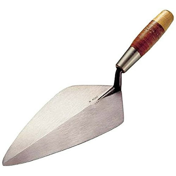 Kraft RO312-9 9-inch Wood & Leather Handle, W. Rose Wide London Brick Trowel