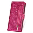 thumbnail image 3 of Allytech Glitter Case for Google Pixel 8a, Bling PU Leather Flip Folio Stand Cards Holder Anti-Scratch Shockproof Bumper Wallet Case Cover for Google Pixel 8A - Rose, 3 of 5