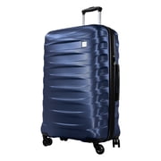 Skyway Luggage Camano Hardshell 28 Expandable Large Checked Luggage with Spinner Wheels, Blue