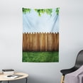 thumbnail image 1 of Farmland Tapestry, Rustic Plank over Field Meadow Tranquil Nature Yard Neighborhood Image Print, Wall Hanging for Bedroom Living Room Dorm Decor, 40W X 60L Inches, Green Brown, by Ambesonne, 1 of 2