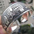 thumbnail image 1 of Brazalete para mujer, regalos para mujer, brazalete tibetano con tótem del Tíbet, joyería, brazalete ancho, brazalete, pulsera, 1 of 3