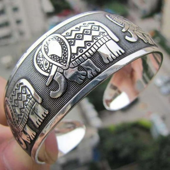 FcBaudy Bangle for Women, Gifts for Women Tibetan Tibet Totem Bangle Jewelry Cuff Wide Bracelet Bangle the Bracelet