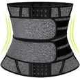 thumbnail image 1 of COMFREE Neoprene Sauna Waist Trainer Corset Sweat Belt for Women Men Weight Loss Body Shaper Compression Trimmer Workout Fitness Fat Burn Back Support, 1 of 8