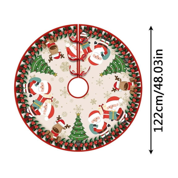 BAOPAI Enduring Christmas Tree Skirt Holiday Decor with Shimmering Sequins Festive Base Cover for Home Office Party Decoration Easy Installation and Compact Storage