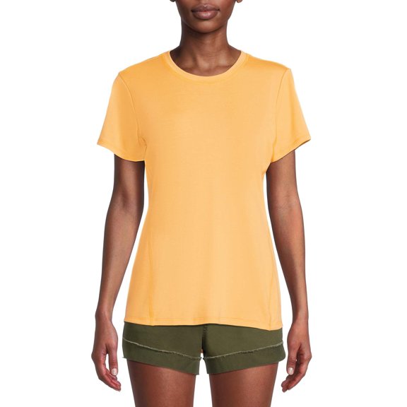 LA Threads Women’s Workout Crewneck T-Shirt with Short Sleeves