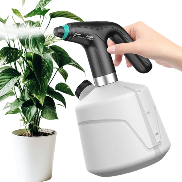 (Con Video) Regadera Eléctrica Rociadora para Y Limpieza Del Regadera Especial para Jardinería Artefacto Flores Rociador Automático (negro)