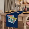thumbnail image 2 of Blue Yellow Green Pianos Table Runner, Colorful Instrumentation Style Washable Cotton Linen Table Runners 120 Inches Long, Dresser Scarf Runner for Dining/Living Room/Kitchen/Square Tables 13''x120'', 2 of 9
