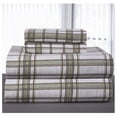 thumbnail image 3 of Pointehaven Ensemble de Feuilles de Flanelle Imprimées Poids Lourd Jumeau, Bleu Plaid, 3 of 3