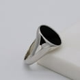 thumbnail image 5 of Natural Black Onyx Gemstone Ring, Oval Cut Ring, 925 Sterling Silver Men's Ring, 5 of 5