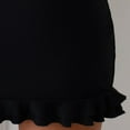 thumbnail image 6 of Zhden Swim Skirts for Women High Waisted Swim Skirt Bottoms Ruched Bathing Suit Skirts Split Swimsuit Bottom（Black,S）, 6 of 7