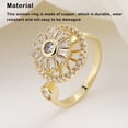 thumbnail image 4 of Minnieouse Anillo ajustable con apertura de moda para niña, anillos de decoración personalizados, joyería de circón para boda, fiesta, fiesta, viaje Ropa, zapatos y accesorios Miscelánea Oro Minnieouse AP018191-02, 4 of 6