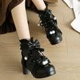 thumbnail image 4 of Mostsola Kawaii Ankle Boots for Women Goth Lolita Platform Booties Lace up Cute Dress Shoes, 4 of 8