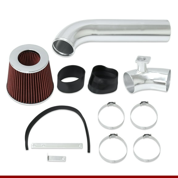 AJP Distributors Cold Air Intake CAI Induction System Polish Aluminum Pipe   Filter Compatible/Replacement For BMW E36 3-Series 325i 328i M3 I6 1992 1993 1994 1995 1996 1997 1998 92 93 94 95 96 97 98