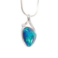 thumbnail image 2 of OCEAN MIRROR FLASH STERLING SILVER AUSTRALIAN BLACK OPAL NECKLACE, 2 of 5