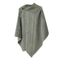 thumbnail image 2 of Duoif Poncho Shawl, Knitted Cape Shawl for Autumn and Winter Paired with High End Cover up Fashionable Early Autumn Jacket Women's Camisole Shawl Wraps for Women Grey, 2 of 3