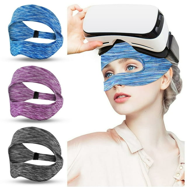 3Pcs VR Eye Mask Cover Breathable Sweat Band Guard Fit for Oculus Quest 2 HTC Vive PS Gear VR Workouts Adjustable VR Face Cover Washable Elastic Facemask