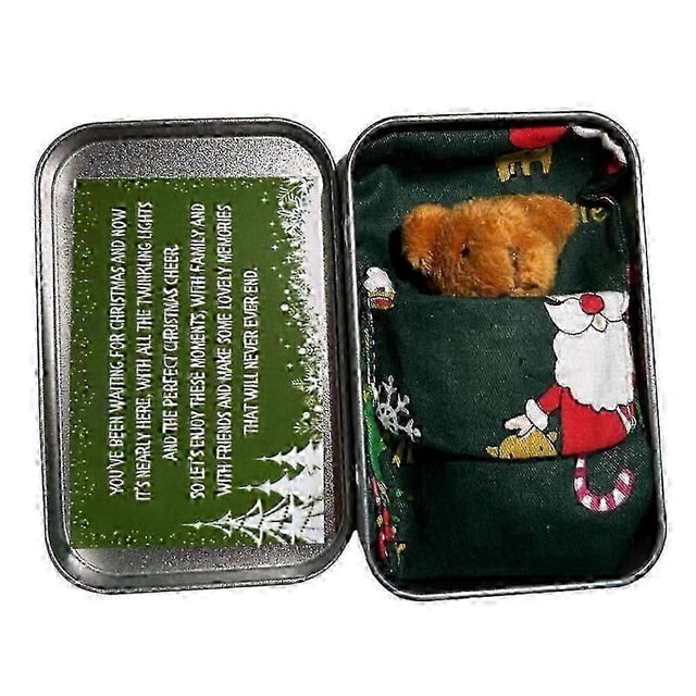 Osito de peluche de bolsillo pequeño y cómodo para Navidad 2023 en caja. Juguetes de peluche. Muñeco de peluche. Regalos de Navidad.