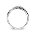 thumbnail image 2 of 14K White Gold Ring Band Diamond Round Black & Twisted, 2 of 5
