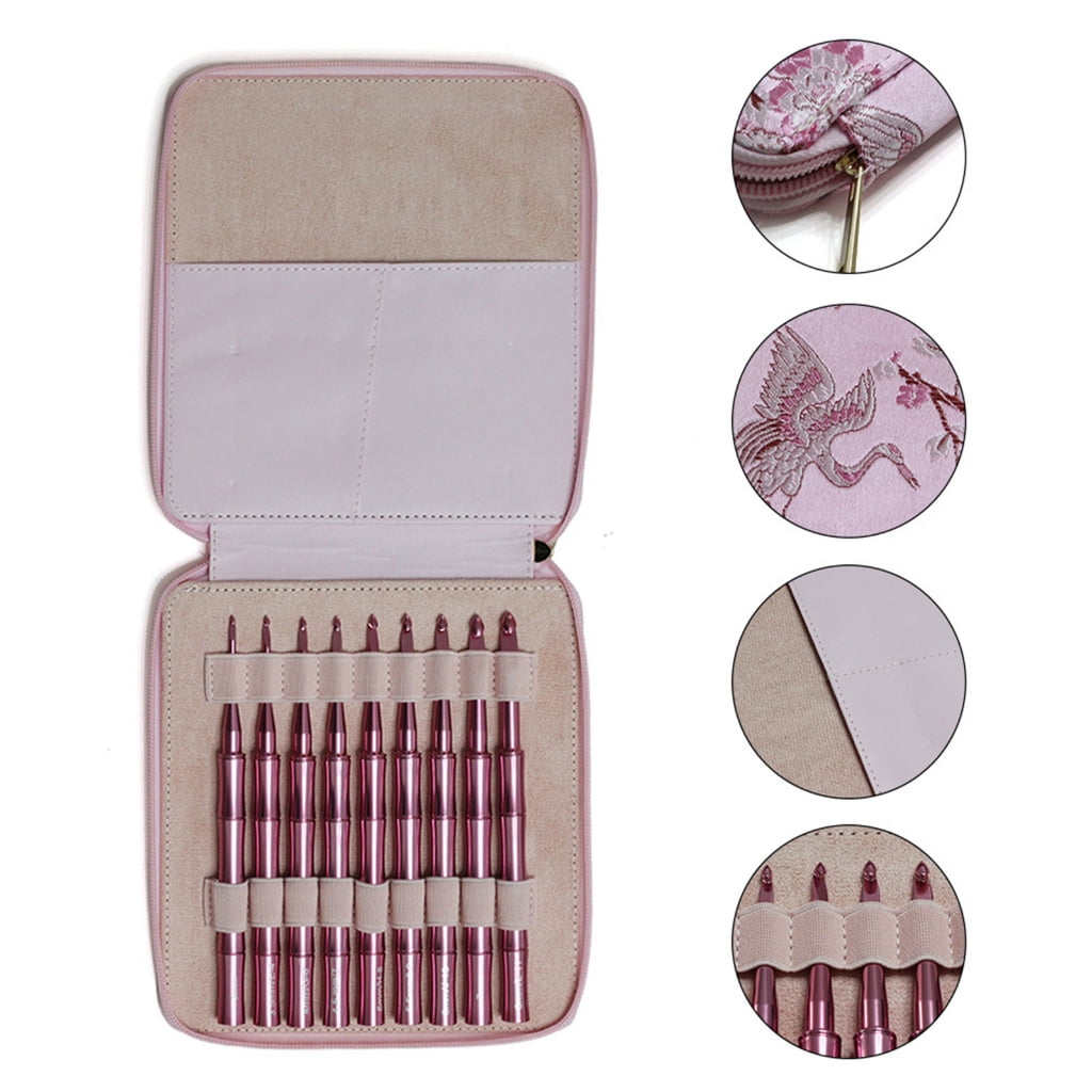 9Pcs Ergonomic Crochet Hook Aluminum Alloy Crochet Hook for Beginner Knitting Sweater Scarves Bag 3.0mm-8.0mm
