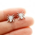 thumbnail image 7 of Wholesale Gothic Halloween Stainless Steel Ghost Stud Earrings for Women - Fashionable Jewelry Accessories  featuring Spooky Spider and Skull Design - Perfect for Easter, 7 of 7