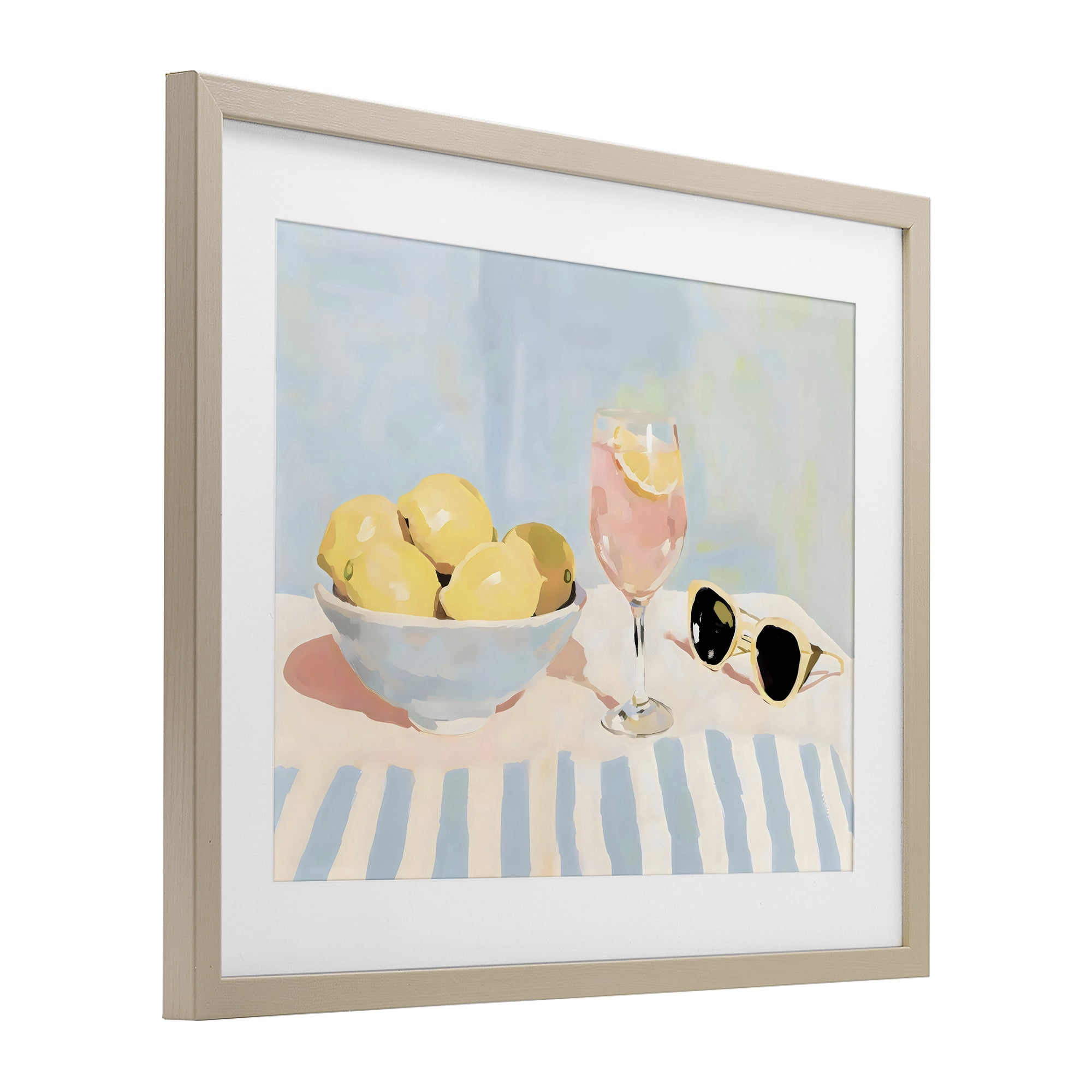 Stupell Industries Aperol & Summer Lemons Birch Framed Print Under Glass, design by Sisi and Seb