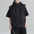 thumbnail image 2 of Fesfesfes Kids Hooded Vest Zip Up Sleeveless Cargo Gilet, Outdoor Casual Techwear Vest for Boys and Girls Ages 3-15 Years, 2 of 4