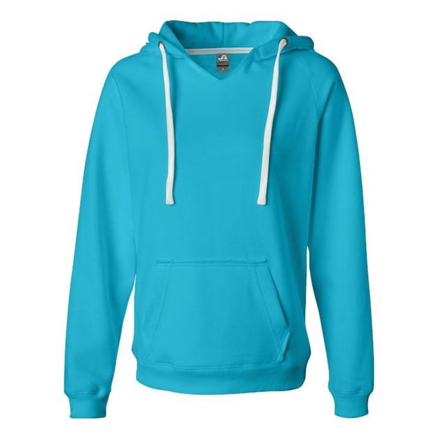 J. America - Capucha con cuello en V cepillado Sydney para mujer (JA8836)-TURQBERRY-S J América 8836