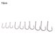 thumbnail image 1 of 100 piezas de anzuelos de pesca de acero con alto contenido de carbono con anzuelo de púas afiladas, accesorio para pescadores, color negro con orificio, 1 of 9