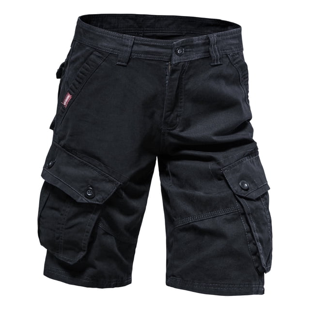 SHIXIAOO Male Summer Cargo Pants Solid Color Pocket Tether Plus Size Wash Shorts Kitchen Pants for Men Memory Foam Mens Pants 42x34 Construction Work Clothes for Men Cargo Pants for Men Baggy Big And