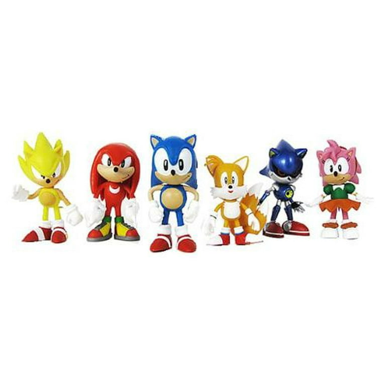 Sonic Inspired Multi Pack 2 Action Figure (6 Classic Figures - Knuckles,  Sonic, Super Sonic, Amy, Metal Sonic and Tails) TRU Exclusive! 