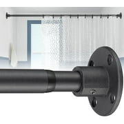 YeYeBest Heavy Duty Shower Curtain Rod,29-50 Inch Telescopic splicing connection,industrial style for bathroom,curtain rod,closet rod,black( Need To Drill)