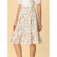 thumbnail image 4 of DARING DIVA Women's Flowy Ruffle Hem Tiered Floral Midi Skirt 3XL White, 4 of 6