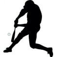 thumbnail image 2 of Baseball Silhouette Wall Decal by Wallmonkeys Peel and Stick Graphic (48 in H x 42 in W) WM93437, 2 of 4