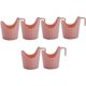 thumbnail image 1 of Taza Rosa 6 Piezas Portavasos Aislados Tazas de Café Desechables Portavasos de Plástico Fundas para Tazas de Café Vaso de 40 Oz con Mango Antideslizante Papel Protector de Taza Sincero Electrónica, 1 of 5