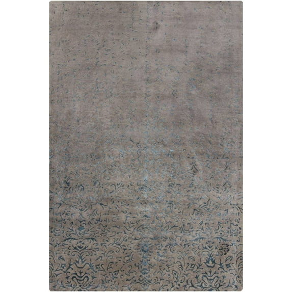 Hand-Tufted Contemporary Rug 5'x7'6 Grey/Blue