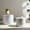 White, variant on Space - efficient black MDF nested table set / Can be used as footstool